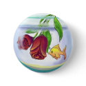 Roses in a Fishbowl Button