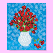 roses in a vase posters