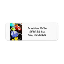 Roses in Abstract Customizable Labels