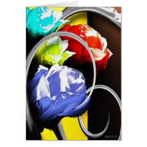 Roses in Abstract Greeting Card