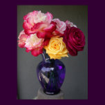 Roses In Blue Vase