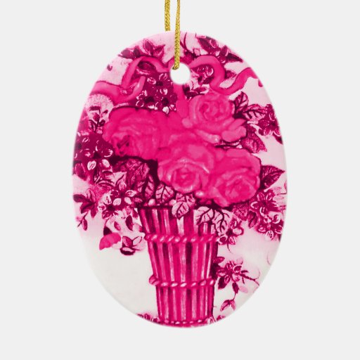 roses in wicker fuschia christmas ornament zazzle roses in wicker fuschia christmas ornament zazzle