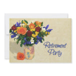 Roses Iris and Carnations Retirement Custom Announcements