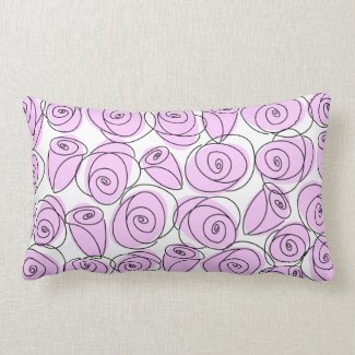 Roses Lilac lumbar Pillows