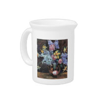 Roses, lilacs and daffodils by Lovis Corinth Pitchers