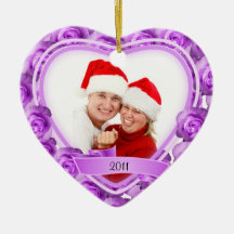 Roses/Love~ Photo Christmas Ornament