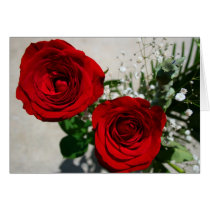 Roses on Front, Roses inside with calendar Greeting Card