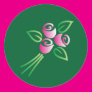 Roses on Green Round Stickers Roses on Green Round Stickers