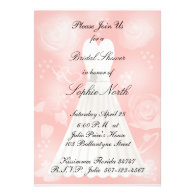 Roses Peach Bridal Shower Invitation