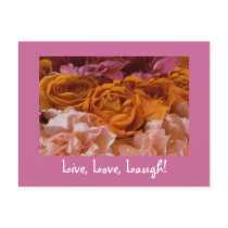 Roses Postcard - Live, Love, Laugh