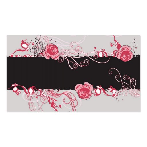 Roses Profile Card Business Card (front side)