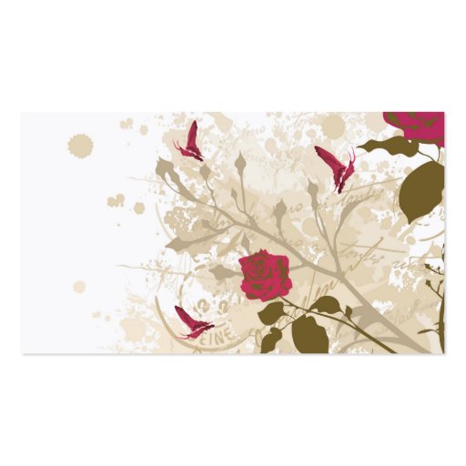 Roses Profile Card Business Cards