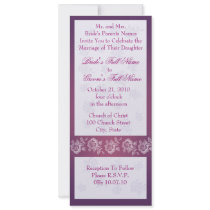 Roses - Purple Wedding invitation card by kool27 Roses - Purple Wedding invitation card