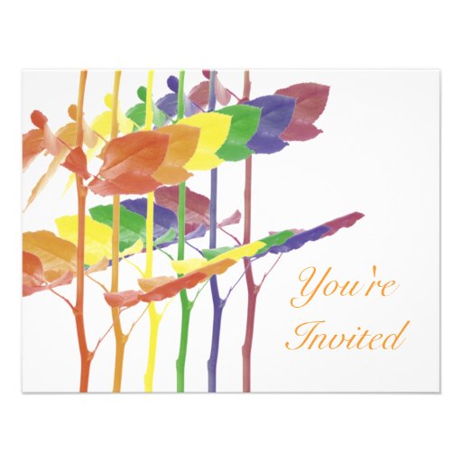Roses Rainbow Personalized Invite