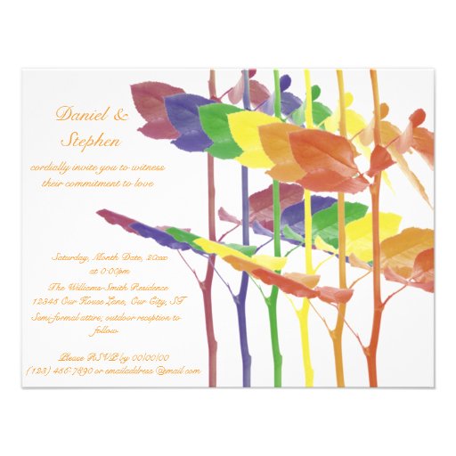 Roses Rainbow Personalized Invite