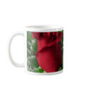 Roses Red Green Beautiful Flowers mugs