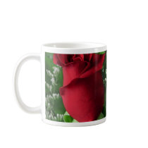 Roses Red Green Beautiful Flowers mugs