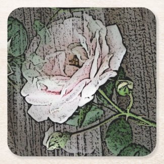 Roses Square Paper Coaster