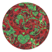 Roses. Round Stickers