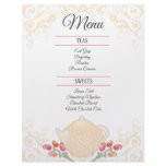 Roses teapot flowers butterflies tea cup letterhea customized letterhead