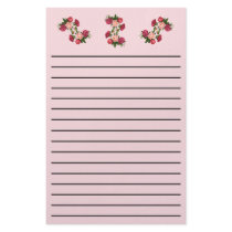 Roses Thick Line Stationery