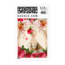 ROSES VALENTINE TEA PARTY POSTAGE STAMPS stamps