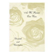 Roses Vow Renewal invitation
