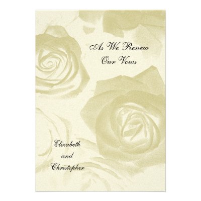 Roses Vow Renewal invitation