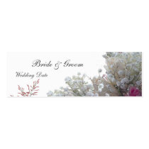 Roses Wedding Favor Tag Business Card Template
