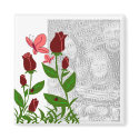 Roses with butterflies template magnet by marcya7 Roses with butterflies template magnet