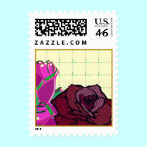 Roses With Tiny Umbrellas stamps