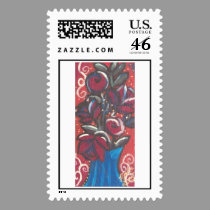 RosesInBlueVase stamps
