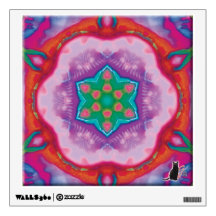 “Rosette” Kaleidoscope “PixPane(TM)” Wall Decal