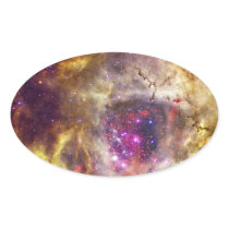 Rosette Nebula Caldwell 49 The Heart of a Rose Oval Sticker