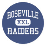 Roseville Raiders Area Saint Paul Minnesota Round Sticker