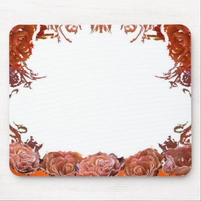 Rosey border mouse mat by Anca_pui