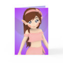 Rosey Cheek Anime Fairy Birthday Card