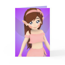 Rosey Cheek Anime Fairy Birthday Card by megakawaii Rosey Cheek Anime Fairy Birthday Card