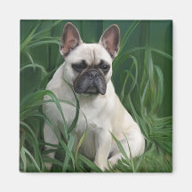 Rosey in the grass magnet