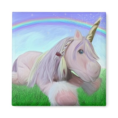 Rosey the unicorn fridge magnets by Faeryhuggles