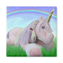 Rosey the unicorn magnets by Faeryhuggles Rosey the unicorn magnets