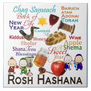 Rosh Hashana Trivet Tile tile