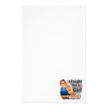 Rosie Fought Won Endometrial Cancer Survivor Custom Stationery