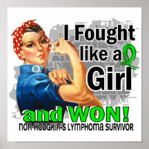 Rosie Fought Won Non-Hodgkins Lymphoma Survivor Print