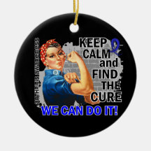 Rosie Keep Calm Arthritis Christmas Ornaments