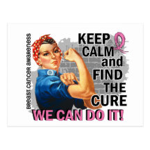 Rosie Keep Calm Breast Cancer.png Postcards