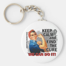 Rosie Keep Calm Diabetes.png Key Chains