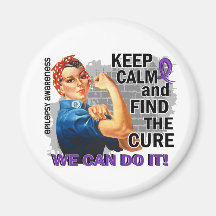 Rosie Keep Calm Epilepsy.png Magnet