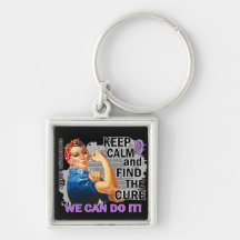 Rosie Keep Calm General Cancer.png Keychains