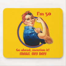 Rosie Riveter 50th Birthday Mousepad
